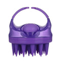 2-in-1 Scalp Massager with Shampoo Dispenser - Durable Head Scrubber for Deep Cleansing and Hair Growth, Non-Slip Exfoliating Brush for Dandruff Removal, Handheld Silicone Hair Brush - (Purple) - color: Purple
