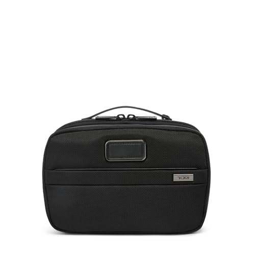 TUMI - Alpha Split Travel Kit - Compact Toiletry Bag for Men & Women - Features Removable Leather Handle & Clear Windows - Black - color: Black