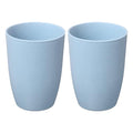 uxcell 2 Pcs Simple Toothbrush Cup, 3 x 3 x 4.1 Inch Bathroom Tumbler Reusable Plastic Cup Set for Storing Toothpaste Toothbrushes Combs Water Beverages, Light Blue - color: Light Blue
