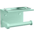 Toilet Paper Holder with Shelf Wall Mounted Toilet Paper Roll Dispenser | Heavy Duty Stainless Steel Mint Green - color: K-mint Green