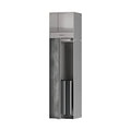 hansgrohe XtraStoris Rock Recessed Toilet Brush Holder with Toilet Paper Holder & Tileable Door in Brushed Stainless Steel, 56062800 - color: Brushed Stainless Steel