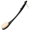 Back Scrubber for Shower, 17-Inch Shower Brush for Men and Women, Long Handle Exfoliating Body Brush, Medium Bristle Stiffness for Dry or Wet Brushing (Black) - size: 17 in - Black