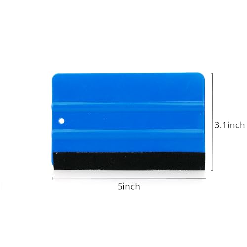 Umaki 4Piece Plastic Squeegee Set, 8IN/6IN/5IN/4IN, Window Tint Squeegee Vinyl Wrap Squeegee with Felt Edge, Wallpaper Tools Decal Applicator Vinyl Scraper, Perfect Smoothing/Cleaning Solutions - color: 4colors
