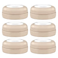 Maymom Screw Lids Aka Travel Caps with Rewritable Sealing Disc Compatible with Avent, Maymom Wide Mouth Bottles; Cap Replace Avent Natural Bottle Sealing Ring and Sealing Disc, 6pcs. (Khaki) - color: Khaki