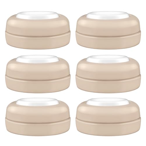 Maymom Screw Lids Aka Travel Caps with Rewritable Sealing Disc Compatible with Avent, Maymom Wide Mouth Bottles; Cap Replace Avent Natural Bottle Sealing Ring and Sealing Disc, 6pcs. (Khaki) - color: Khaki