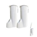 2 Packs Toilet Wand Caddy Holder (Holder Only, No Wand), Disposable Brush Kit, Stand Toilet Cleaning Starter Kit, Wall Mounted Storage Caddy. - color: Pearl White