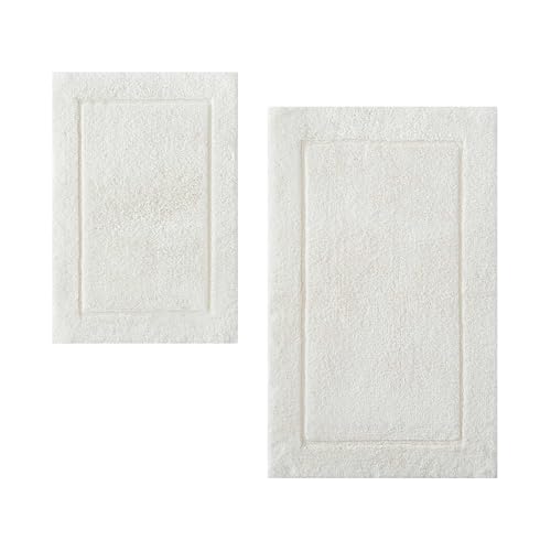 Calvin Klein - Bath Rug Set, Soft & Absorbent Cotton Bath Mats, Modern Bathroom Essentials (Essence Wheat, 2-Piece) - color: Essence Wheat, size: 1'9" x 2'10" (Rectangular)