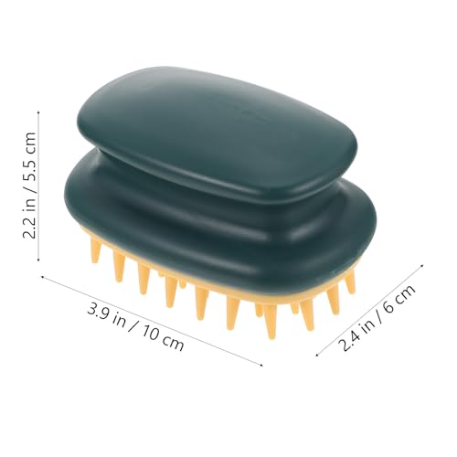 GLEAVI Silicone Scalp Massager Brush 3pcs Set with Cushion for Hair Cleaning and Head Massage Portable Hair Scalp Massage Combs for Shampoo Suitable for Adults