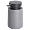 Clasin Home Liquid Soap Dispenser with Easy-to-Press Pump, 10 oz Refillable Hand Soap Dispenser with Extended Spout for Bathroom Kitchen Dish Lotion, Modern Stone Texture (Gray) - color: Gray