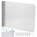 Amylove 20 x 12 Inch Stainless Steel Splash Guard Stainless Steel Wall Mount Guard with Screws for Bathroom Sink Side Sink Splash Prep Sinks Protector for Commercial Kitchen Restaurant - size: 20 x 12 Inch