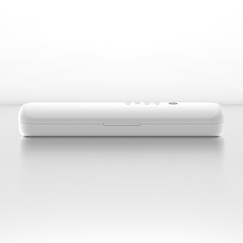ORDO Sonic+ Toothbrush Travel Case, portable USB Charging, White | Sonic toothbrush holder, durable design, secure magnetic closure, travel friendly, toothbrush not included - color: White/Silver