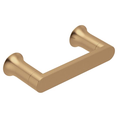 Moen Genta LX Pivoting Toilet Paper Holder, BH3808BZG | Pivoting design, Modern bathroom accessory, Bronzed gold finish, Wall-mounted holder - color: Bronzed Gold