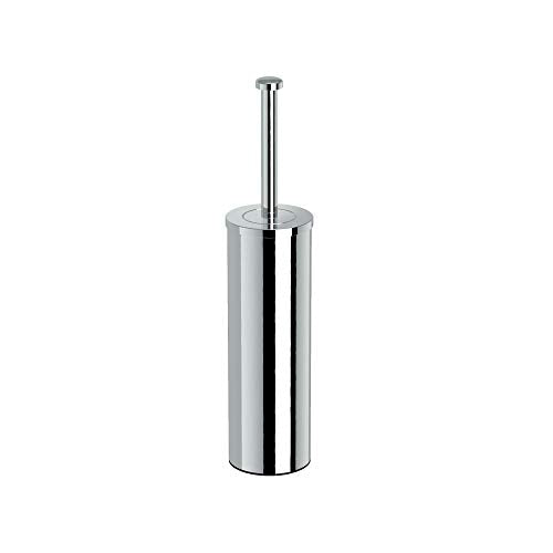 Gatco 1482 Latitude II Slender Toilet Brush and Holder, Satin Nickel, Freestanding Bathroom Toilet Brush Canister - color: Satin Nickel, size: 15"H, style: Latitude II