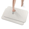 JUERLEN 2 Pack Diatomaceous Earth Shower Mat, Stone Bath Mat, Nonslip Super Absorbent Fast-Drying Hard Bath Mat for Bathroom Shower Floor, 24 x 16 inch, Grey and White Arrow Design - color: Pallid