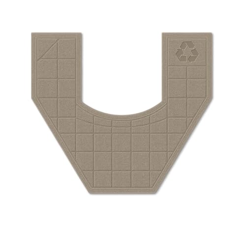 Guardian UPSAFETCHES 22" x 23" Toilet Restroom mat- Case of 6. Chestnut tan Color. - color: Chestnut, size: 22" x 23"