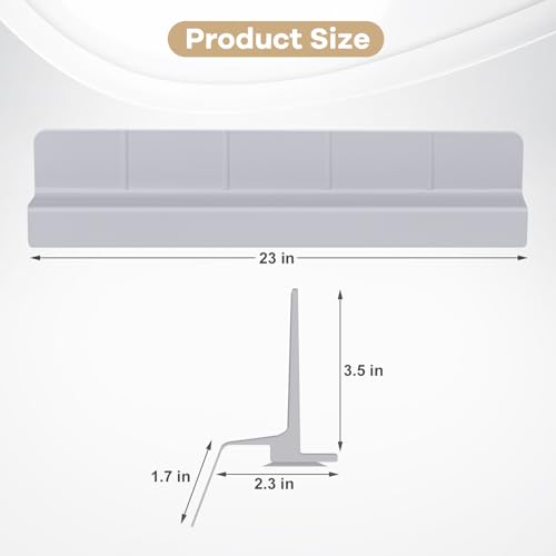 Sink Splash Guard with Suction Cups, 23", Silicone Water Guard for Kitchen & Bathroom, Faucet & Countertop Protector, Easy Install, Dishwasher Safe - color: Creamy Gray, size: 23''