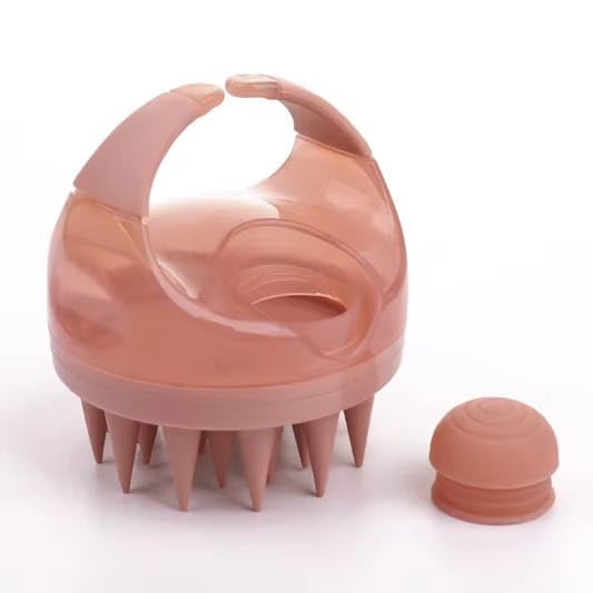 2-in-1 Scalp Massager with Shampoo Dispenser - Durable Head Scrubber for Deep Cleansing and Hair Growth, Non-Slip Exfoliating Brush for Dandruff Removal, Handheld Silicone Hair Brush - (Pink) - color: Pink
