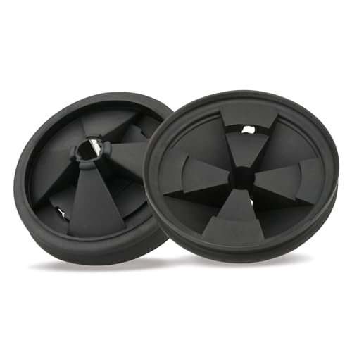 2Pcs 3 3/8" Garbage Disposal Splash Guard, Quiet Garbage Disposal Rubber Drain Insert, Sink Splash Guard QCB-AM Replacement for InSinErator Evolution Series, Removable Garbage Disposal Parts - color: Black 3 3/8" 2pack