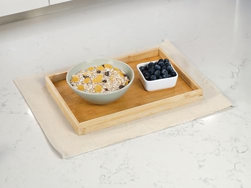 Natural Bamboo Serving Tray Platter 13 x 9 Rectangular, Bamboo - color: Bamboo, size: 13" x 9" x 1.2"