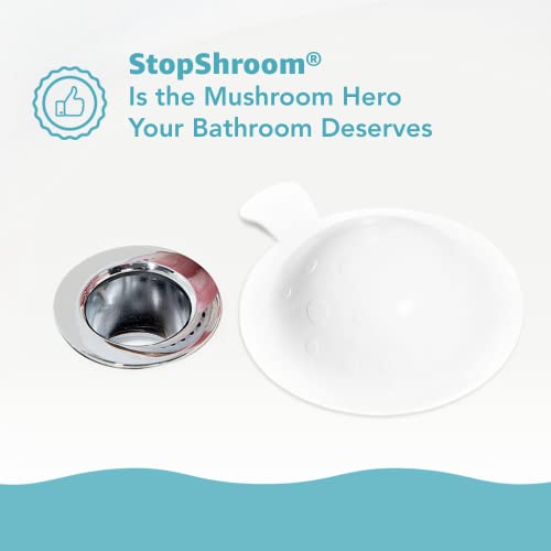 StopShroom The Ultimate Universal Drain Stopper Plug for Bathtub, Bathroom, and Kitchen Sink Drains (White) - color: White