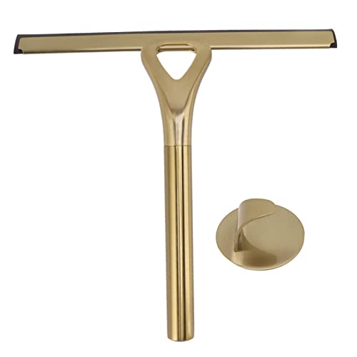 Stainless Steel Window Squeegee, Multi-Purpose Shower Squeegee | Streak-Free Cleaning Tool for Bathroom Mirrors, Shower Doors, Car Windows, Tile, and Marble