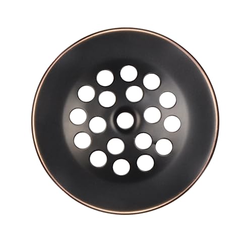 Trip Lever Bathtub Drain Kit with Strainer – 2-Hole Overflow Faceplate, Matching Screws – Tub Drain Trim Replacement Set for Bathroom Bathtubs - color: Oil Rubbed Bronze