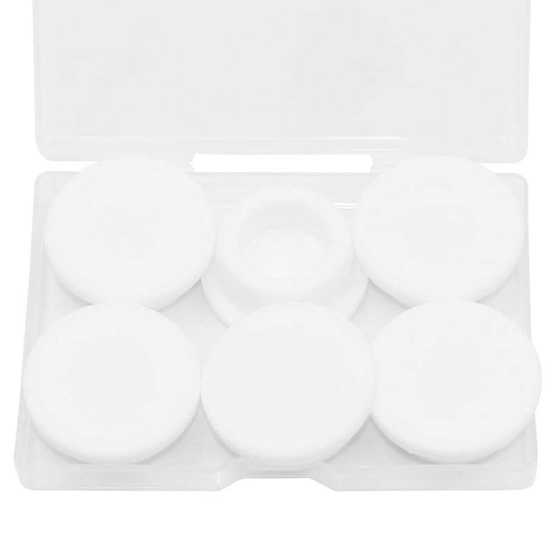 EASYEAH T-Shaped Silicone Rubber Hole Plug 26 mm/1 in Soft Flexible Rubber Stopper Tube End Cap Cover Waterproof Sealing Hole Plugs for Bottles Pipes, White, 6 Pcs - size: 26mm(1")