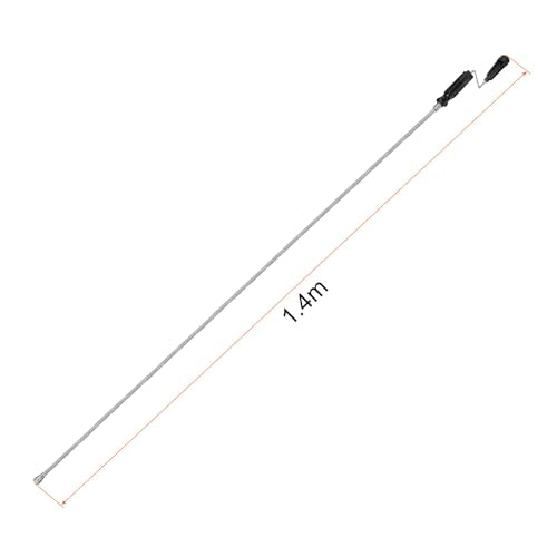 HARFINGTON Drain Augers 5 Ft Stainless Steel Flexible Plumbing Auger Hair Drain Cleaner Tool Toilet Auger Clog Remover Tool for Kitchen Bathroom Shower Sink Toilet Bathtub, Black - color: Black, size: 1.4m