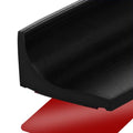 39 Inch Shower Threshold Water Dam, Silicone Barrier Shower Door Bottom Seal Strip, Self Adhesive Waterproof Barrier, for Kitchen Countertop Sink, Cooktop, Bathroom（Black） - color: Black, style: 39 in