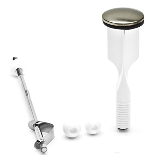 PF WaterWorks ClogFREE Universal Never Clog Pop-Up Stopper - Magnetic (Cap Dia 1.5 "); Brushed Nickel; PF0317 - color: Brushed Nickel, size: Cap Dia. 1.5 in. (Pack of 1)