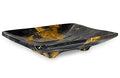 Luxury Handmade Multi Black Marble Soap Dish Holder with Drain for Bathroom and Shower, Best Bath Products & Sponge Tray for Kitchen & Housewarming Gifts., 4x5x0.75, (SD2021) - color: Dark Marble