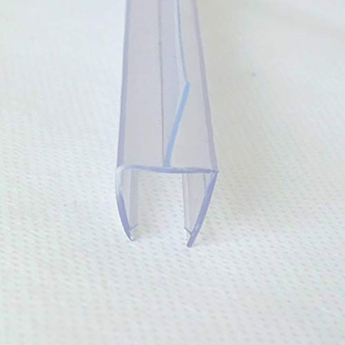 Shower Room Glass Door Bottom Gap Seal Strip for 3/8 Inch Glass, 27.5" Long Sweep Stop Shower Leaking - size: 3/8"/10mm