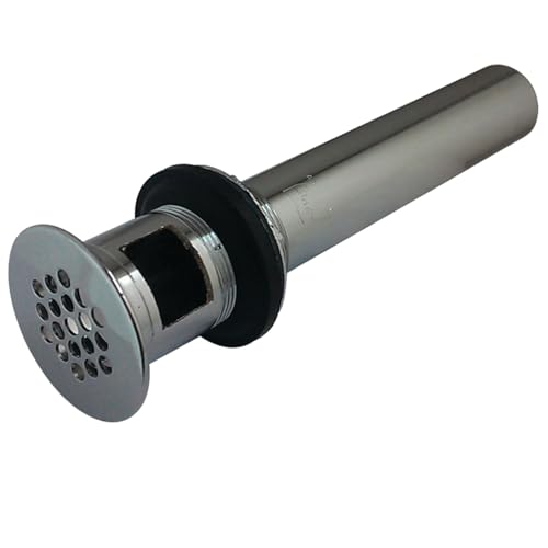 Kingston Brass KB5001 Fauceture Grid Drain with Overflow Hole, 1-1/4 inch by 6-inch, 17 gauge, Polished Chrome - color: Polished Chrome