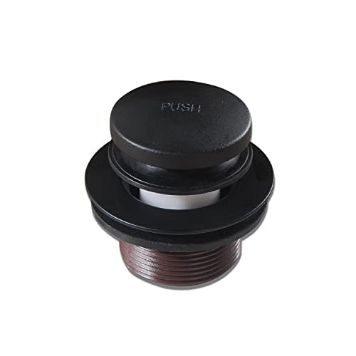 Tip-Toe Bathtub Drain Stopper with ABS Plastic Bushing, Fits in 1-1/2 Inch or 1-3/8 Inch Inner, Easy to Install, Matte Black - color: Matte Black
