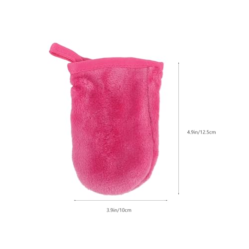 Facial Cleansing Gloves Makeup Remover Mitts Set of 6 Soft Reusable Gloves for Daily Skincare Routine and Travel 4.92X3.93 Inches