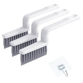MIXVOVA V-Shaped Grout Cleaner Brush, 3 Pcs Grout Brushes for Tile Floor, Handheld Grout Cleaning Brushes Set with 3 Hooks for Shower, Bathroom, Kitchen, Home Use, Stiff Bristle