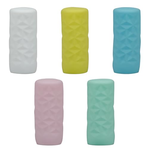 5 Pack Silicone Bottle Covers, Leak-Proof Travel Sleeves for Toiletries, Elastic Fit Travel Size Bottles, Cruise & Beach Essentials for Men Women (5 Pcs-Pink+Green+White+Blue+Yellow) - color: 5 Pcs-Pink+Green+White+Blue+Yellow