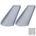 plusgutter Rain Gutter Downspout Splash Block, Gutter Downspout Extensions for Water Drainage, 24" Gutter Splash Guards Downspout Extender, Fixable Down spout Drain Trays with PE Nails(2 Pack, Gray) - color: Gray