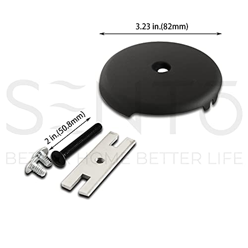 SENTO Black Tip-Toe Bathtub Drain Trim Set Assembly Stopper Kit, Fit Both 1-1/2 Inch or 1-5/8 Inch Strainer and Stopper, Heavy Duty Metal with Matching Screws, Easy Installation, Matte Black - color: Matte Black