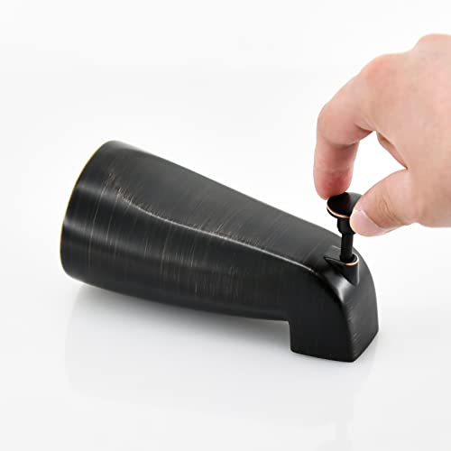 Slip Fit Tub Spout with Pull-Up Diverter for 1/2 inch Copper Tube, Oil-Rubbed Bronze - color: Oil Rubbed Bronze
