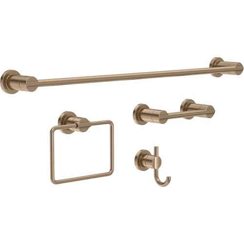Delta Pivoting Toilet Paper Holder | Champagne Bronze | Wall Mount | Nicoli Bathroom Accessories - color: Champagne Bronze