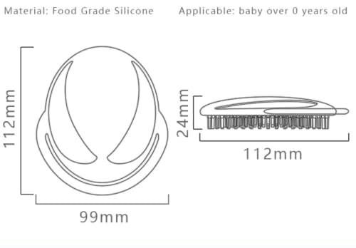 Toddler Hair Brush Baby Bath Brush Scalp Massager Shampoo Brush Cradle Cap Comb Head Scrubber Newborn Bath Essentials Baby Registry Items for Exfoliating and Promoting Blood Circulation (Blue)