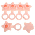 BESPORTBLE 6pcs Pink Silicone Bathtub Drain Stoppers with Wash Basin Plug, Bath Waste Overflow Seal, Fixed Tub Water Stopper Set for Bathroom Accessories