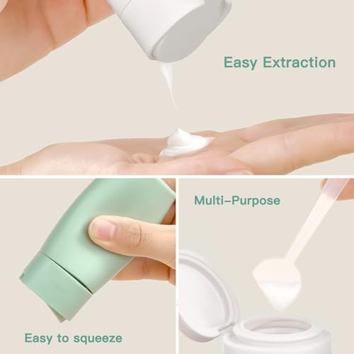 Travel Bottles for Toiletries, 5 Pack Travel Size Containers, TSA Approved Leak Proof - Silicone Toiletry Containers with Clear Bag for Shampoo, Conditioner & Lotion, Travel Essentials - color: Green