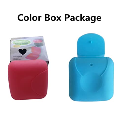 Portable Travel Soap Container Case Box Holder with Lid, Plastic Soap Dish Organizer for Bathroom Home Outdoor Hiking Camping (4 Pack)