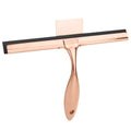 9.6 Inches All-Purpose Silicone Squeegee for Shower Doors with Adhesive Hook. Window Shower Cleaner Tool Suitable for Shower Glass Doors, Bathroom, Window and Car Glass.Rose Gold