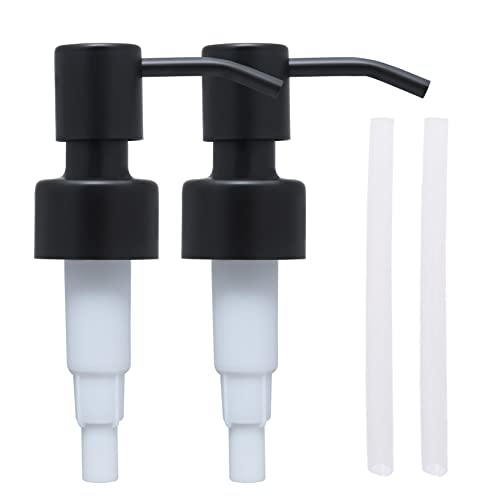 Stainless Steel Soap and Lotion Dispenser Pumps, Replacement for Your Bottles (Black Matte, 2 Pack) - color: Black Matte, size: 2 Pack