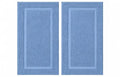 SALBAKOS 100% Turkish Cotton Bath Mat Set 2-Piece - 20x34 inch, Hotel & Spa Collection, Soft, Absorbent, Long Lasting, Durable Bathroom Rugs | Made in Turkey (Blue, 2 Bath Mats) - color: Blue, size: 2 Bath Mats