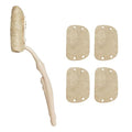Natural Loofah Sponge with Handle, 5-Piece Replaceable Eco Sponges for Cleaning, Non-Scratch Scrubber for Dishwashing Cookware Pans, Kitchen Eco-Friendly Tools (10)