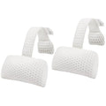 Hot Tub Pillow for Outdoor Bathtub（2-Pack）, Non-Slip Universal Spa Headrest Bath Pillow for Bath Tub, Lounge Chair Pillow, Comfortable Head and Neck Support with Weighted Adjustable Strap